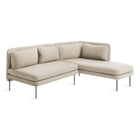 Bloke Armless Sofa with Chaise en Tait Stone - ángulo 3