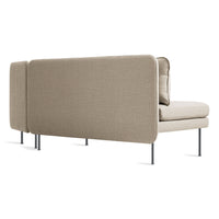 Bloke Armless Sofa with Chaise en Tait Stone - ángulo 6
