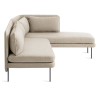 Bloke Armless Sofa with Chaise en Tait Stone - ángulo 5