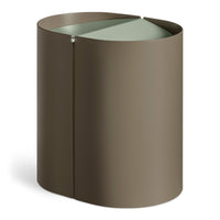 Binwell Wastebasket in Dark Olive - Angle 1