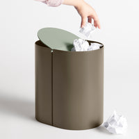 Binwell Wastebasket in Dark Olive - Angle 3