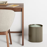Binwell Wastebasket in Dark Olive - Angle 2