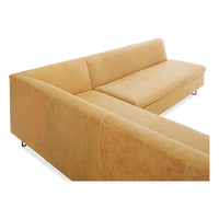 Bonnie and Clyde Sectional Sofa in Camel Leather - Angle 7