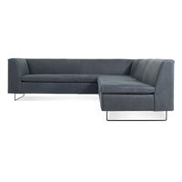 Bonnie and Clyde Sectional Sofa in Ink Leather - Angle 1