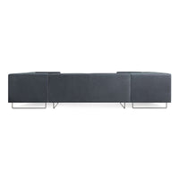 Bonnie and Clyde U-Shaped Sectional Sofa in Ink Leather - Angle 7
