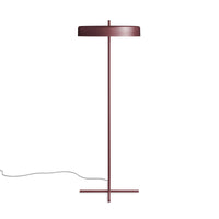 Bobber Floor Lamp in Oxblood Leather - Angle 1