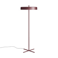 Bobber Floor Lamp in Oxblood Leather - Angle 2