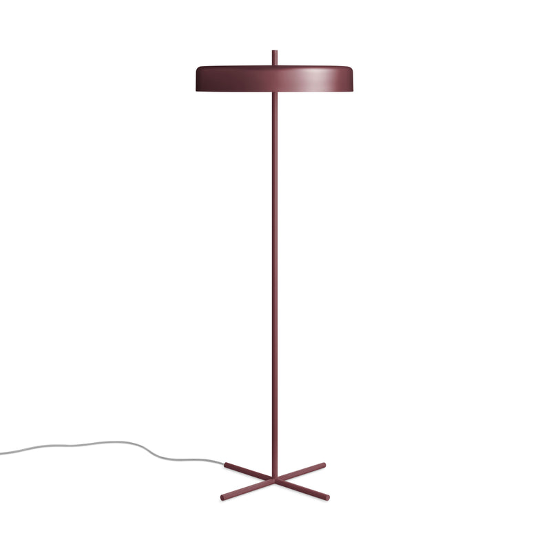 Bobber Floor Lamp in Oxblood Leather
