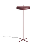 Bobber Floor Lamp in Oxblood Leather - Angle 3