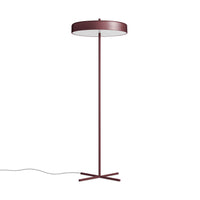 Bobber Floor Lamp in Oxblood Leather - Angle 4