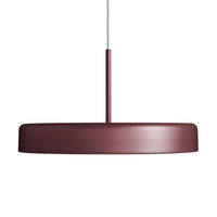 Bobber Large Pendant Light in Oxblood Leather - Angle 1