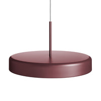 Bobber Large Pendant Light in Oxblood Leather - Angle 2