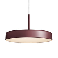 Bobber Large Pendant Light in Oxblood Leather - Angle 4