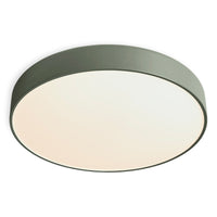 Bobber Large Flush Mount Light in Grey Green - Angle 3