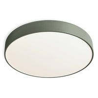Bobber Large Flush Mount Light in Grey Green - Angle 2
