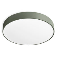 Bobber Large Flush Mount Light in Grey Green - Angle 1