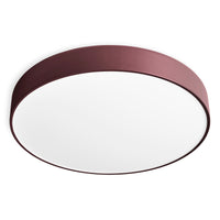 Bobber Large Flush Mount Light in Oxblood - Angle 1