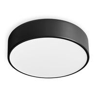 Bobber Small Flush Mount Light in Black - Angle 1