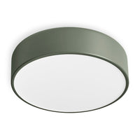 Bobber Small Flush Mount Light in Grey Green - Angle 1