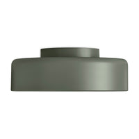 Bobber Small Flush Mount Light in Grey Green - Angle 4