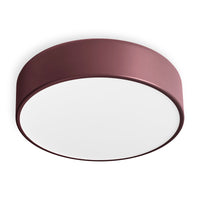 Bobber Small Flush Mount Light in Oxblood - Angle 1