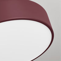 Bobber Small Flush Mount Light in Oxblood - Angle 8