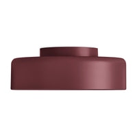 Bobber Small Flush Mount Light in Oxblood - Angle 4