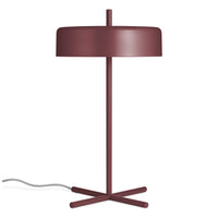 Bobber Table Lamp in Oxblood Leather - Angle 2