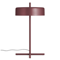 Bobber Table Lamp in Oxblood Leather - Angle 1
