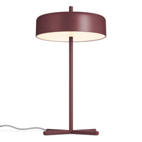 Bobber Table Lamp in Oxblood Leather - Angle 5