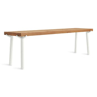 Branch Bench in Oak / White - Angle 3