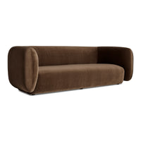 Bustle 101&quot; Sofa in Coffee Velvet - Angle 3