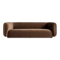 Bustle 101&quot; Sofa in Coffee Velvet - Angle 1