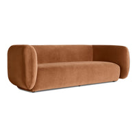 Bustle 101" Sofa in Copper Velvet - Angle 3