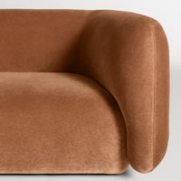 Bustle 101" Sofa in Copper Velvet - Angle 6