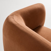 Bustle 101" Sofa in Copper Velvet - Angle 7