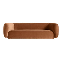 Bustle 101" Sofa in Copper Velvet - Angle 1