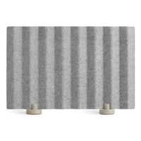 Basis Small Privacy Panel in Basis Light Grey - Angle 1