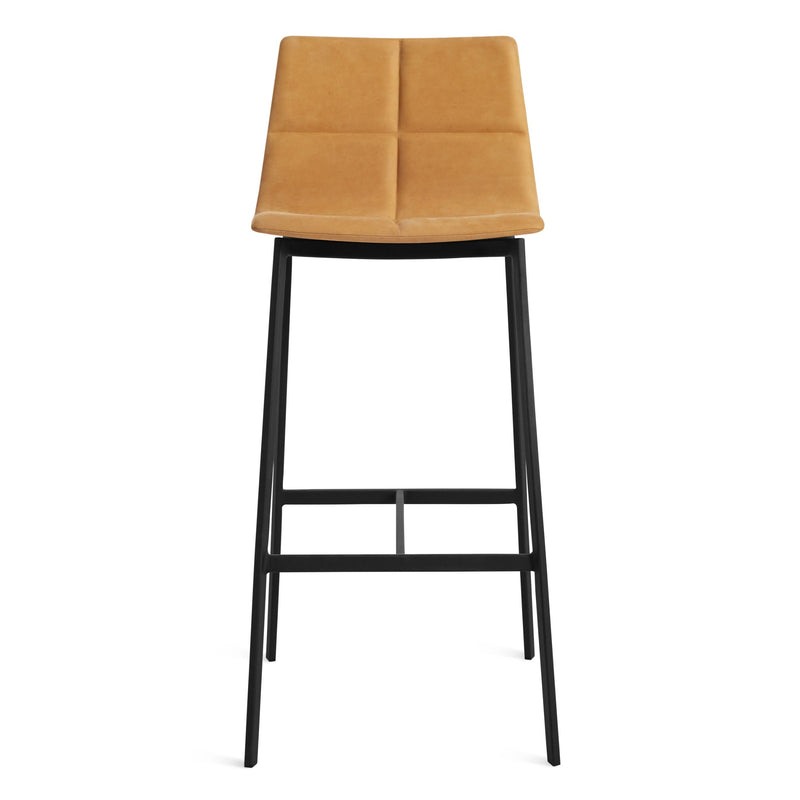 Between Us Stool in Camel Leather - Angle 1