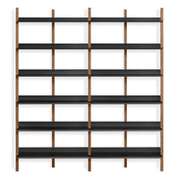 Browser Tall Add-on Bookcase in Walnut / Oblivion - Angle 8