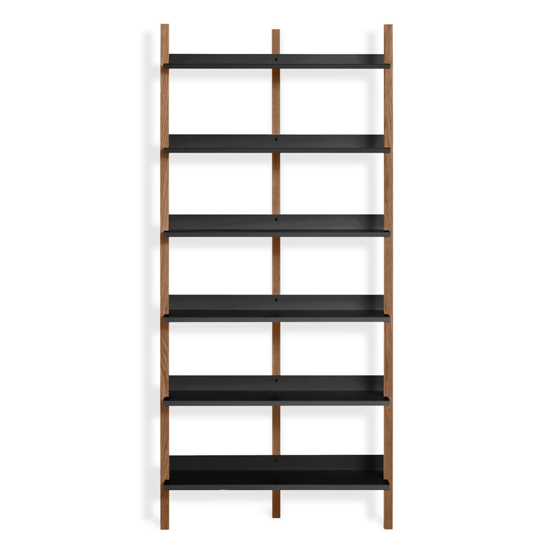 Browser Tall Bookcase in Walnut / Oblivion
