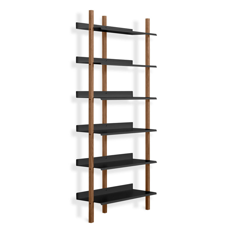 Browser Tall Bookcase in Walnut / Oblivion