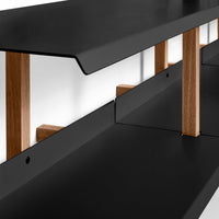 Browser Tall Add-on Bookcase in Walnut / Oblivion - Angle 5