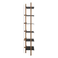 Browser Tall Add-on Bookcase in Walnut / Oblivion - Angle 7