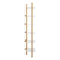 Browser Tall Bookcase in White Oak / White - Angle 3