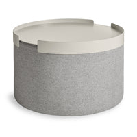 Bumper Large Ottoman Tray in Putty - Angle 3