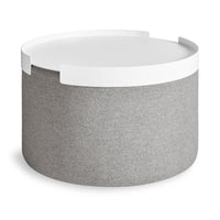 Bumper Large Ottoman Tray in White - Angle 3