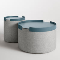Bumper Large Ottoman Tray in Marine Blue - Angle 5