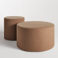 Bumper Small Ottoman in Vesper Tobacco - Angle 5