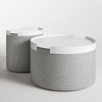 Bumper Large Ottoman Tray in White - Angle 5